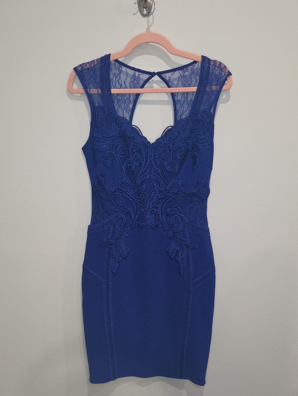 Lipsy Royal Blue Lace-Applique Dress